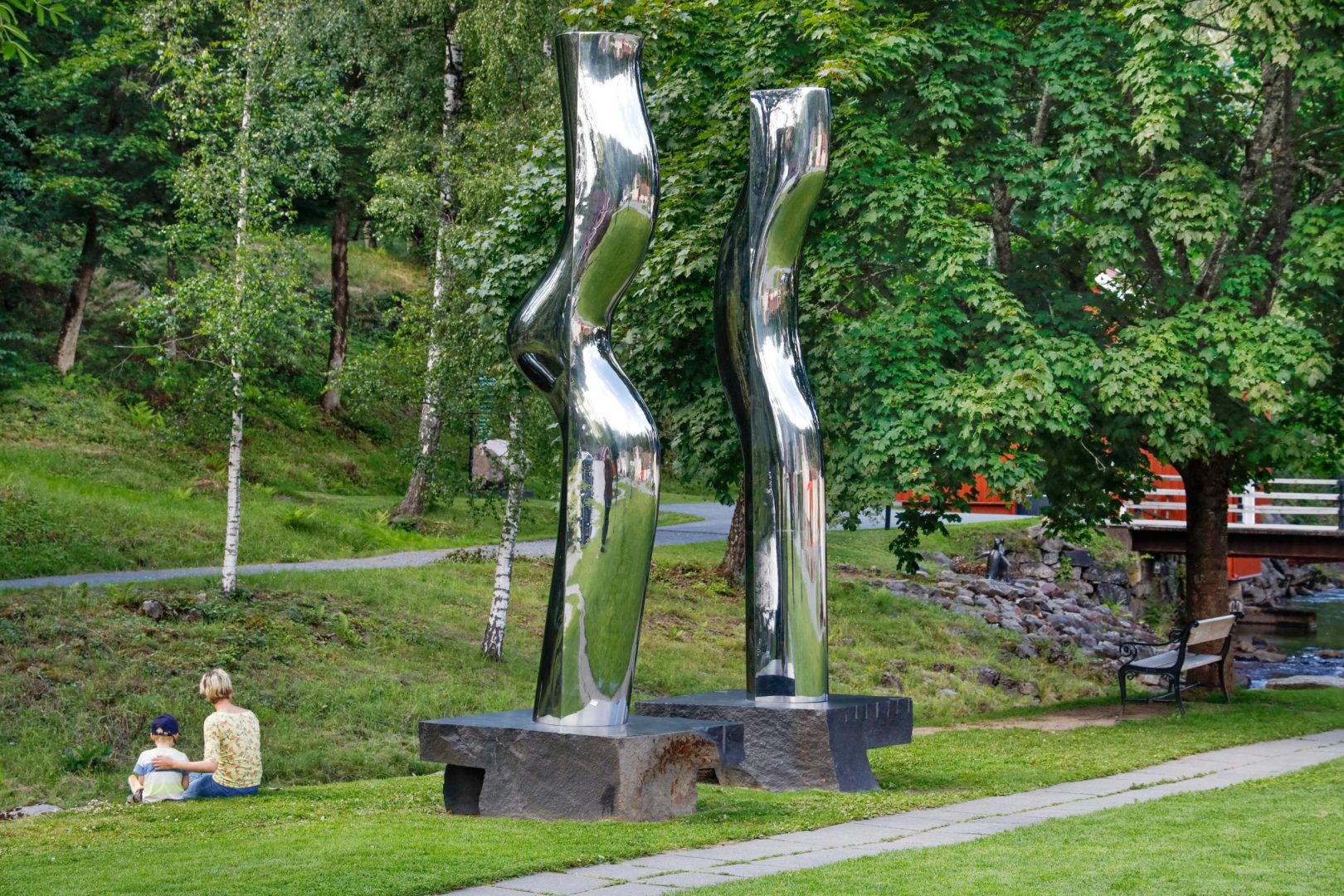 He and she skulptur på Bærums Verk